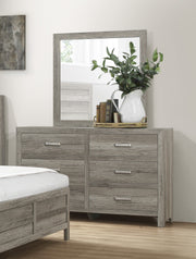 Home Elegance Mandan Gray Dresser And Mirror