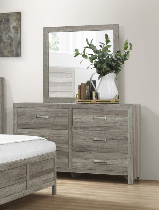 Home Elegance Mandan Gray Dresser And Mirror