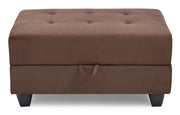 Glory Furniture Gallant Mocha Microsuede Ottoman