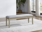 Steve Silver Carena Gray Upholstered Bench