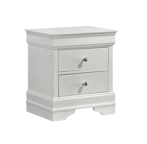 Galaxy Home Blaze White 2 Drawer Nightstand