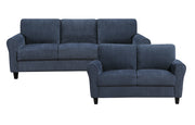Home Elegance Ellery Blue 2pc Living Room Set
