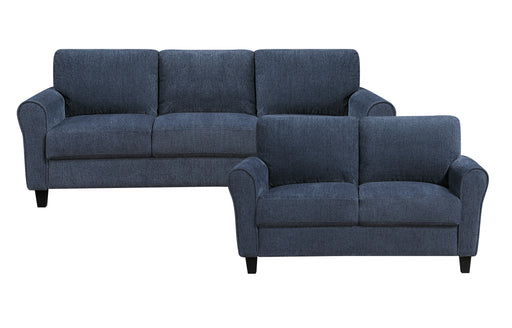 Home Elegance Ellery Blue 2pc Living Room Set