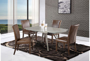 2 Global Furniture D6188 Walnut Brown Dining Chairs