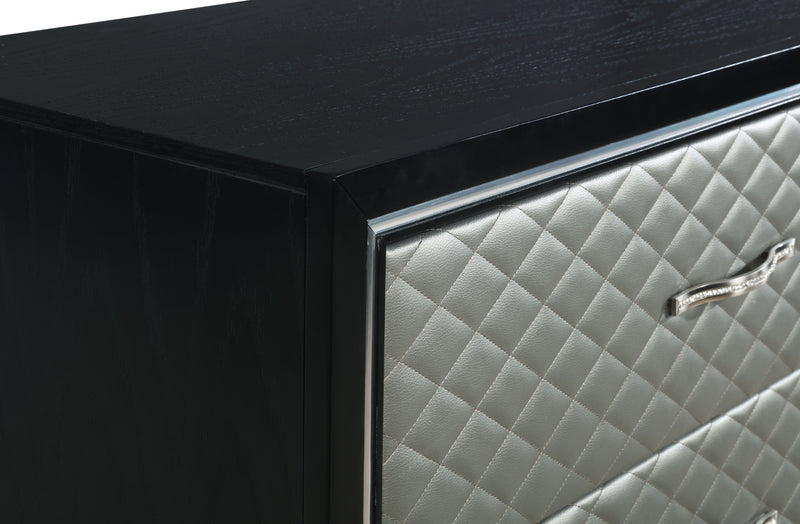 New Classic Furniture Luxor Black Silver Chest