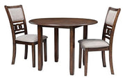 New Classic Furniture Gia Cherry 42 Inch Drop Leaf 3pc Dining Set