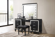 New Classic Furniture Valentino Black Vanity Table Stool