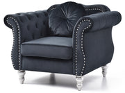 Glory Furniture Hollywood Black Velvet Fabric Chair