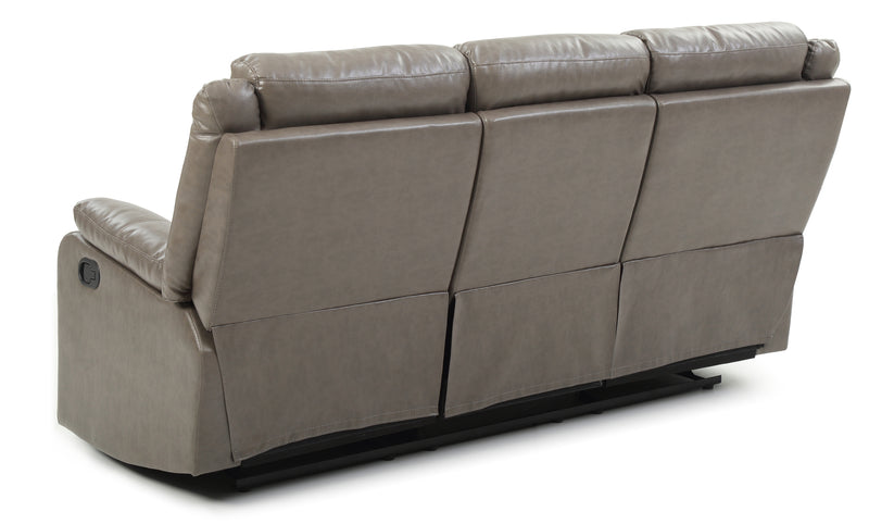 Glory Furniture Ward Putty Faux Leather Double Reclining Sofa