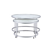 Steve Silver Rayne White Nesting Cocktail Tables