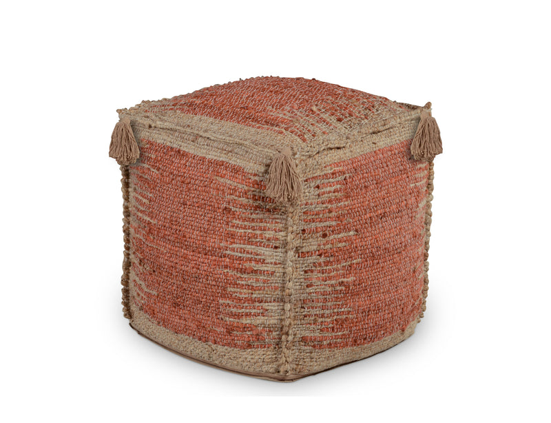 Steve Silver Jafar Brown Square Handwoven Jute Pouf