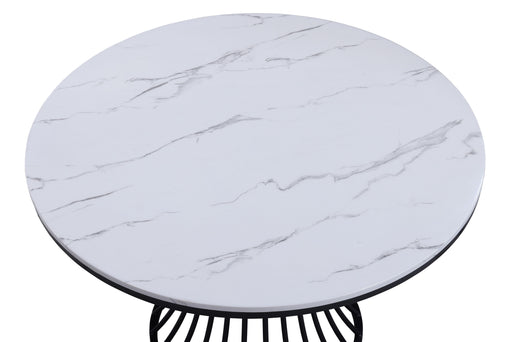 Crown Mark Hadley Faux Marble Round Dining Table