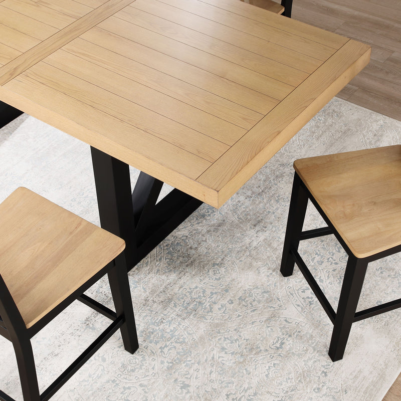 Steve Silver Magnolia Light Brown Black 96 Inch Counter Table