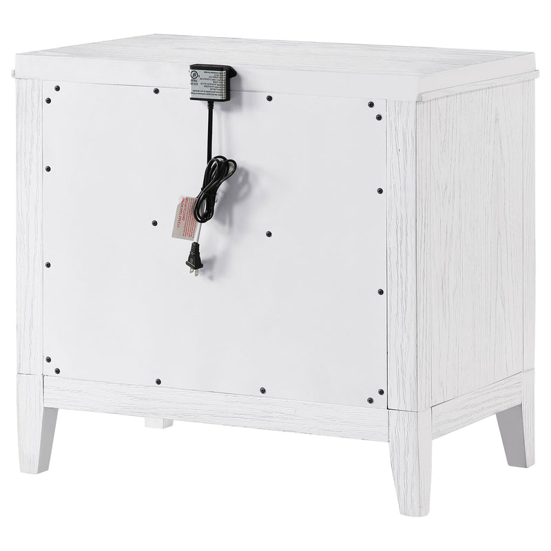 Coaster Furniture Marielle Distressed White Nightstand