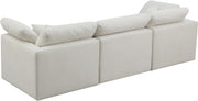 Meridian Furniture Plush Cream Velvet Modular Sofa