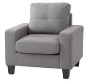 Glory Furniture Newbury Gray Faux Leather Club Chair