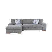 Home Elegance Raife Gray 2pc Sectional with Left Chaise