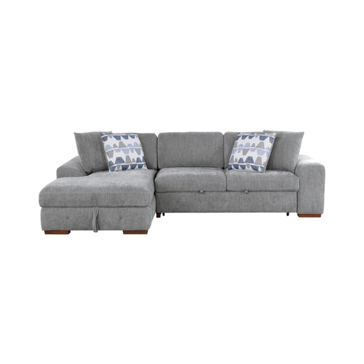 Home Elegance Raife Gray 2pc Sectional with Left Chaise