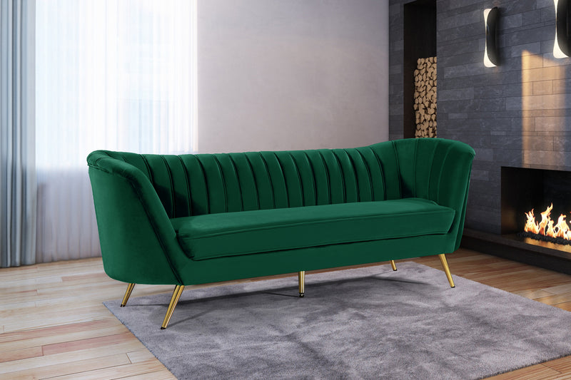 Meridian Furniture Margo Green Velvet Sofa