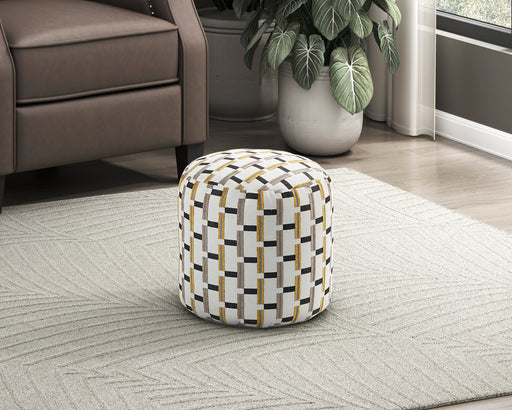 Home Elegance Easley Black Brown Pouf