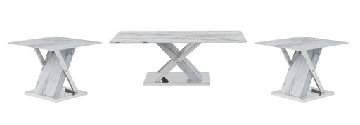 Global Furniture T1274 Light Grey Silver 3pc Coffee Table Set