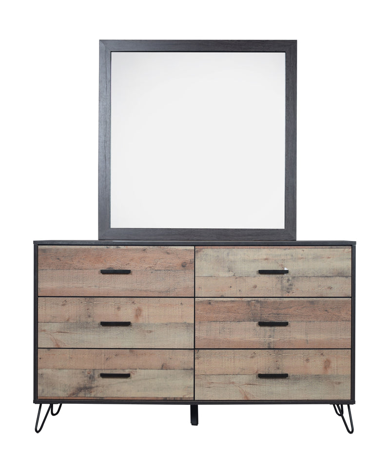 New Classic Furniture Elk River Rustic Dresser and Mirror