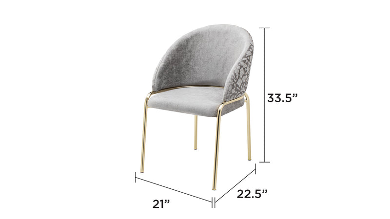 Galaxy Home Onyx Dark Gray Gold Chairs