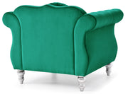 Glory Furniture Hollywood Green Velvet Fabric Chair