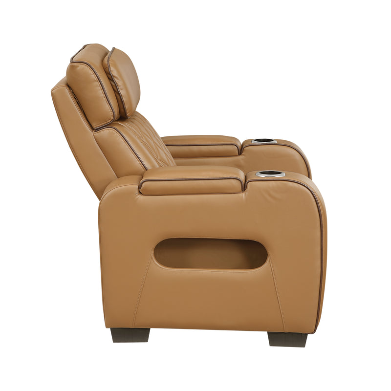 Home Elegance Fairway Brown Power Reclining Chair with Headrest