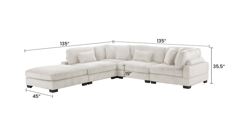 Galaxy Home Bentley Gray Setup 2 Sectional