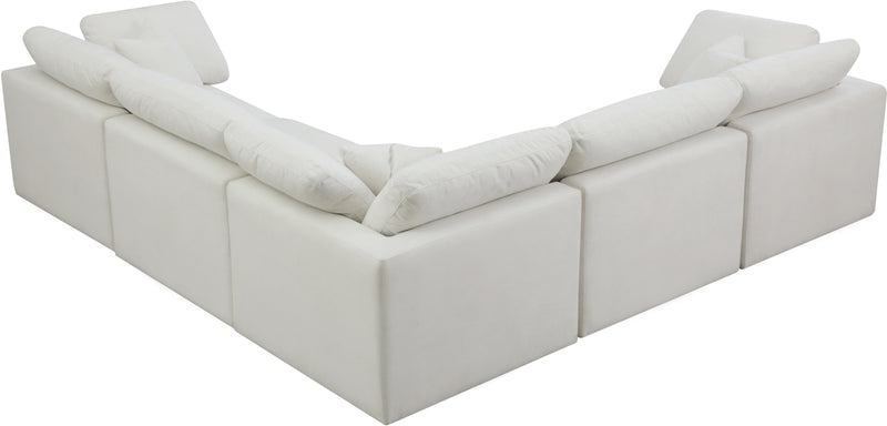 Meridian Furniture Plush Cream Modular 5pc Sectional