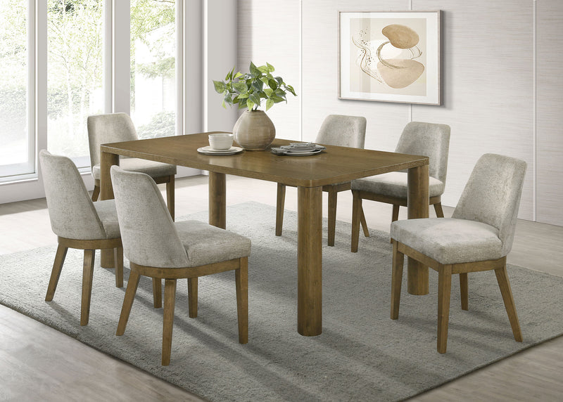 Coaster Furniture Castlewood Brown Oak 7pc Dining Room Set