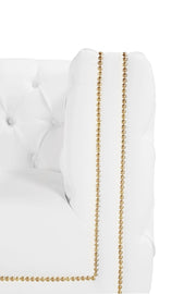 Meridian Furniture Michelle White Vegan Leather Chair