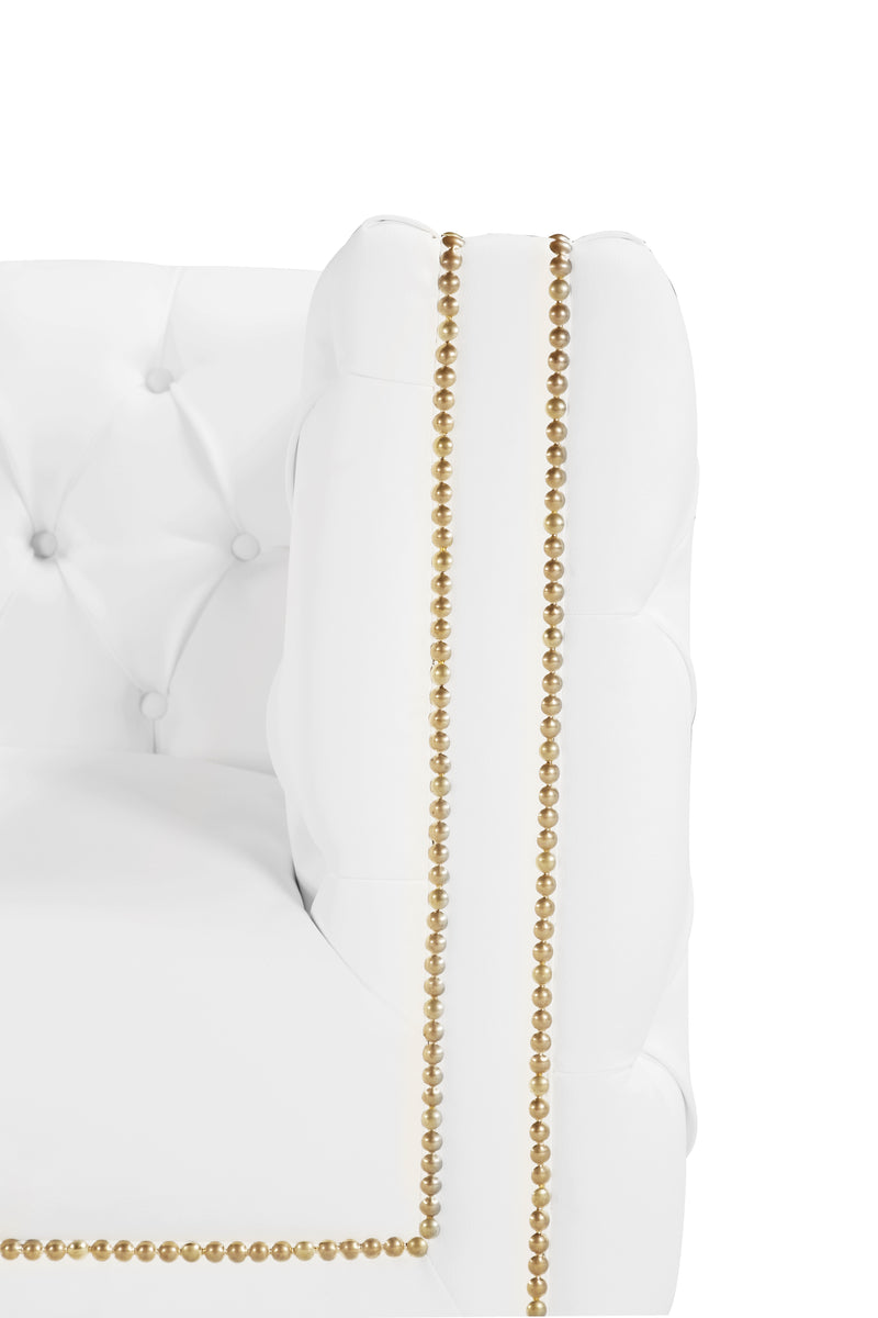 Meridian Furniture Michelle White Vegan Leather Chair