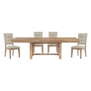 Home Elegance Aberdeen Beige Oak 5pc Dining Room Set