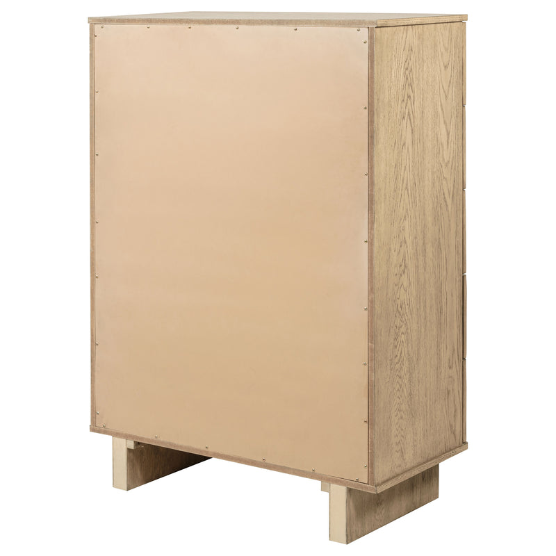 Coaster Furniture Kailani Beige Oak 5 Drawer Chest