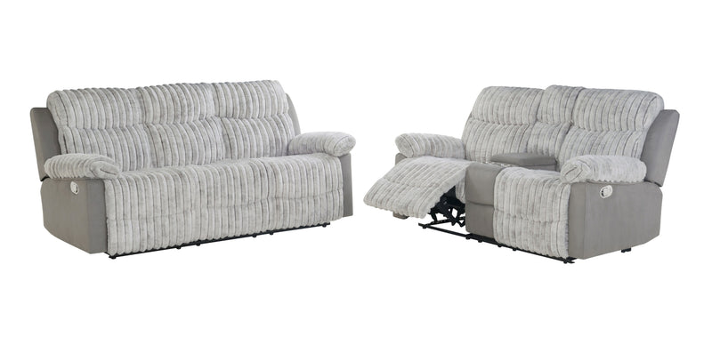 Global Furniture U6028 Grey Console Reclining Loveseat