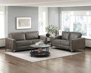 Home Elegance Cazon Brown Gray Love Seat