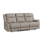 Home Elegance Dean Dove Double Reclining Sofa