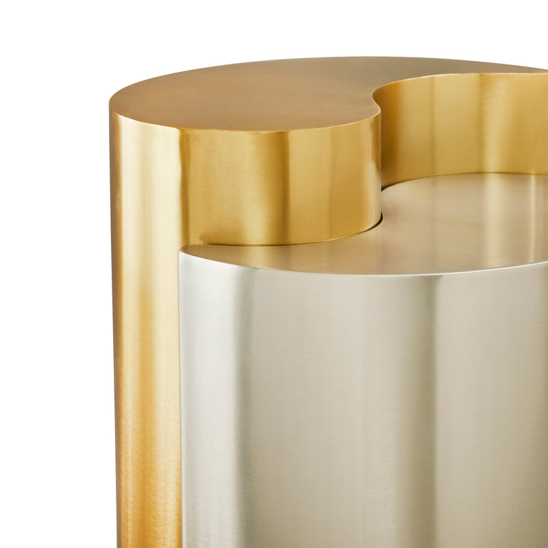 Galaxy Home Ying Yang Gold Silver End Table