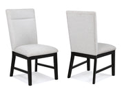 2 Crown Mark Etta Brown Grey Wood Side Chairs