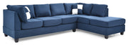 Glory Furniture Malone Navy Blue Sectional
