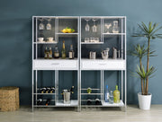 Coaster Furniture Figueroa Glossy White 5 Shelf Wine Cabinet