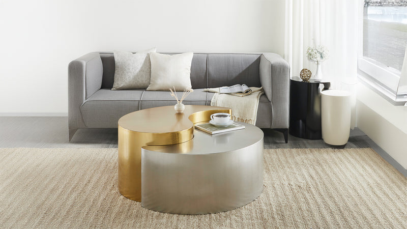 Galaxy Home Ying Yang Mint Taupe Coffee Table