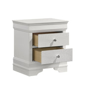 Galaxy Home Blaze White 2 Drawer Nightstand