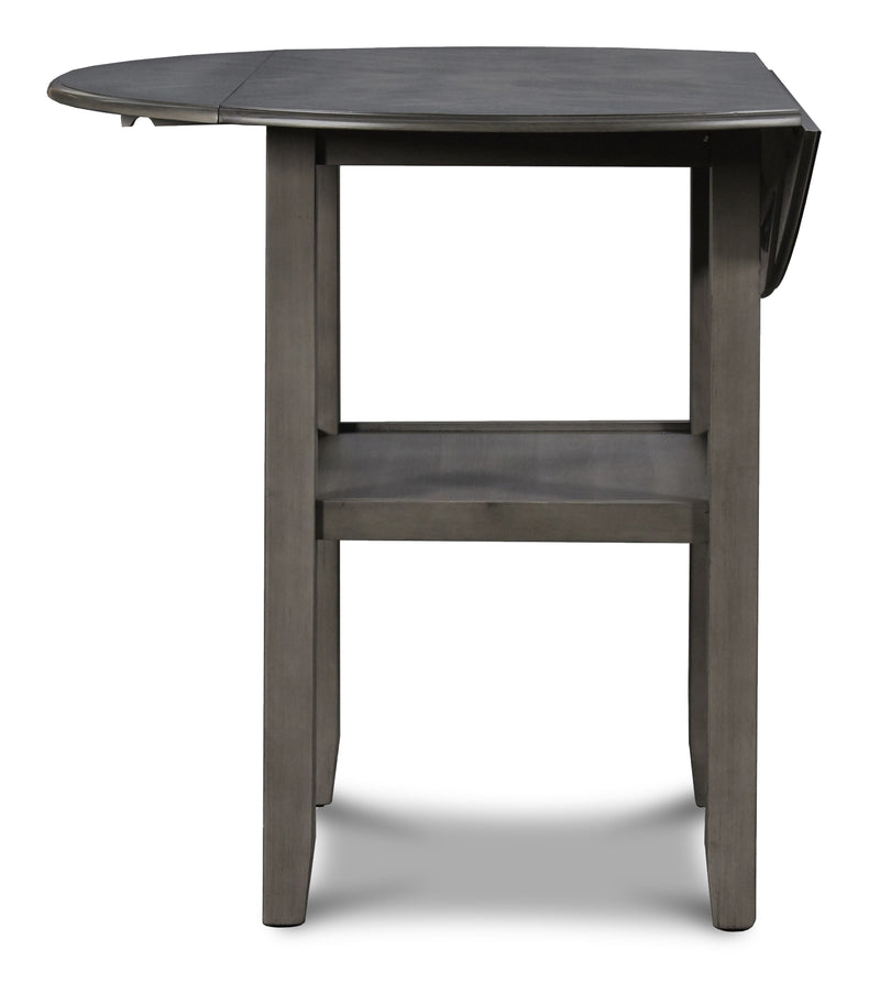 New Classic Furniture Gia Gray 42 Inch Drop Leaf 3pc Counter Height Set
