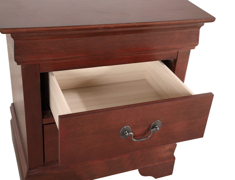 Glory Furniture Louis Phillipe Black Nightstand