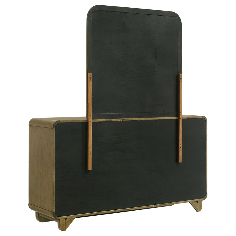 Coaster Furniture Amsbury Nutmeg Brown 6 Drawer Dresser and Mirror