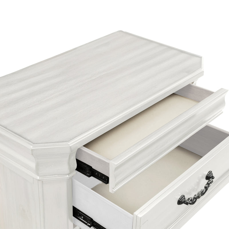 New Classic Furniture Lyndhurst Vintage White Nightstand