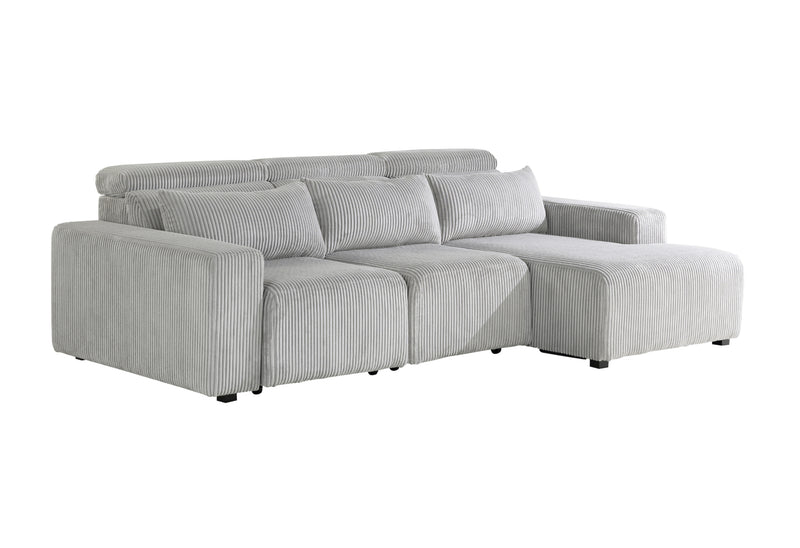 Global Furniture U5945 Grey Power Sectional